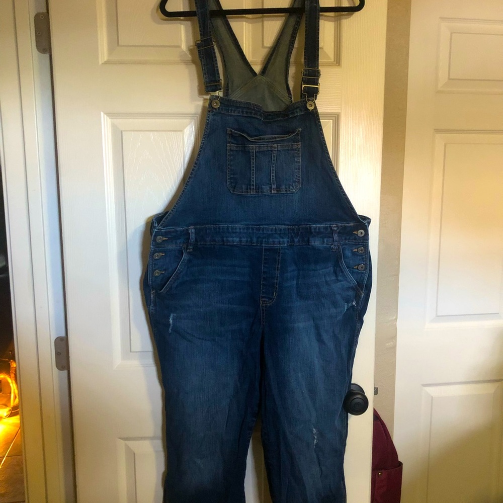 Torrid overalls dark denim